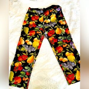 DOLCE AND GABBANA fruit print pants, Italy sz 42